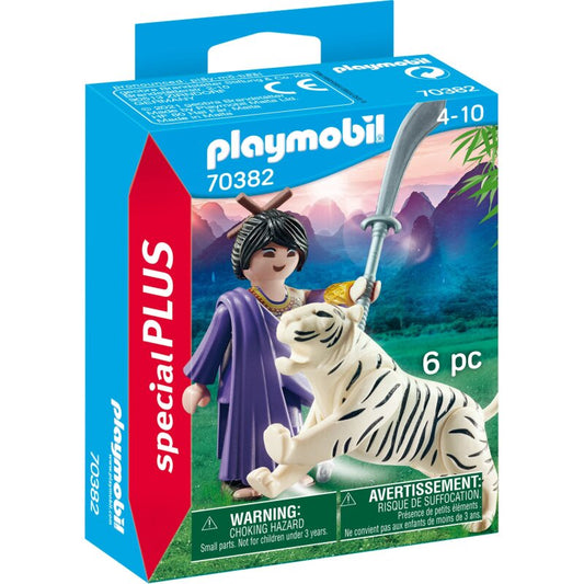 Playmobil Figuren Asiakämpferin mit Tiger