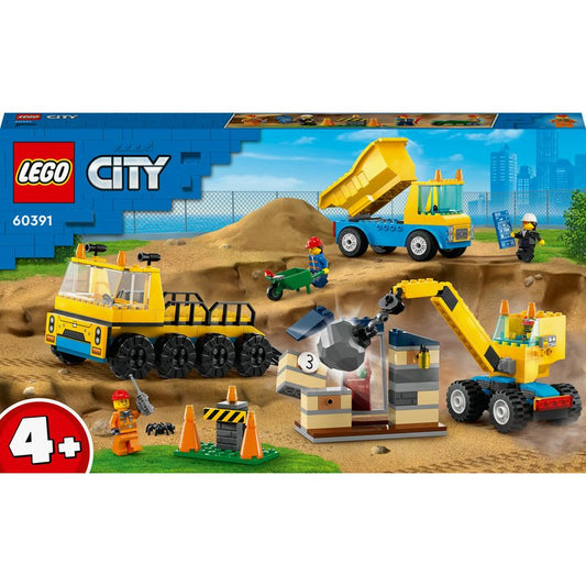 LEGO City Baufahrzeuge und Kran mit Abrissbirne