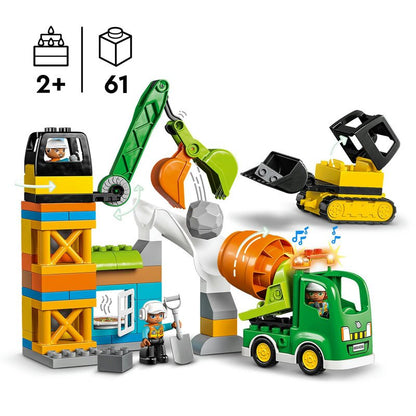 LEGO DUPLO Baustelle mit Baufahrzeugen