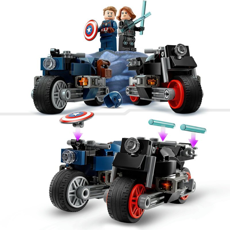 LEGO Marvel Black Widows & Captain Americas Motorräder