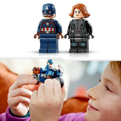 LEGO Marvel Black Widows & Captain Americas Motorräder