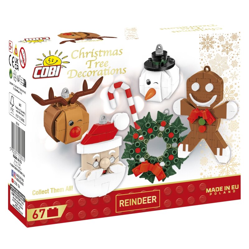 COBI Holidays Christbaumschmuck - Rentier mit der roten Nase