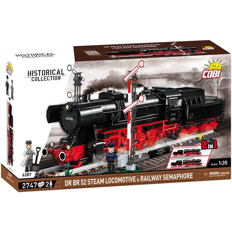 COBI Historical Collection DR BR 52 Steam Locomotive & Railway Semaphore