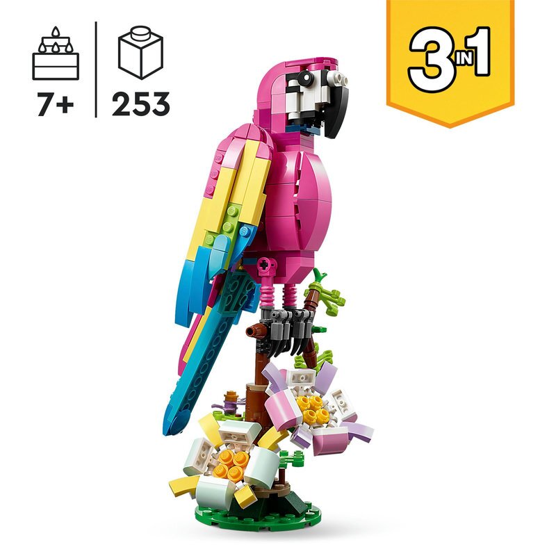 LEGO Creator Exotischer pinkfarbener Papagei