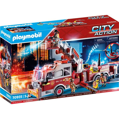 Playmobil City Action Feuerwehr-Fahrzeug: US Tower Ladder