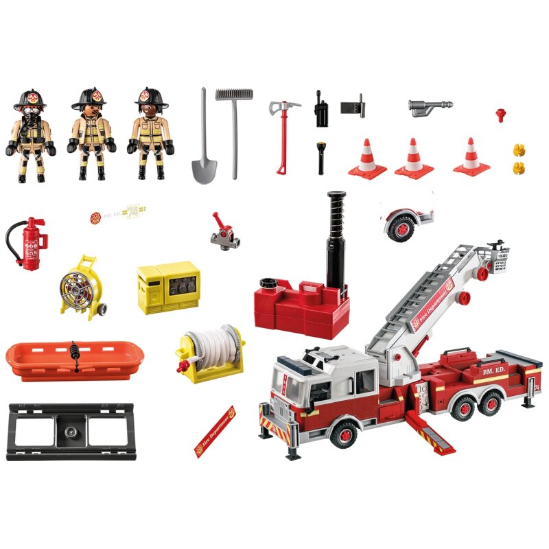 Playmobil City Action Feuerwehr-Fahrzeug: US Tower Ladder