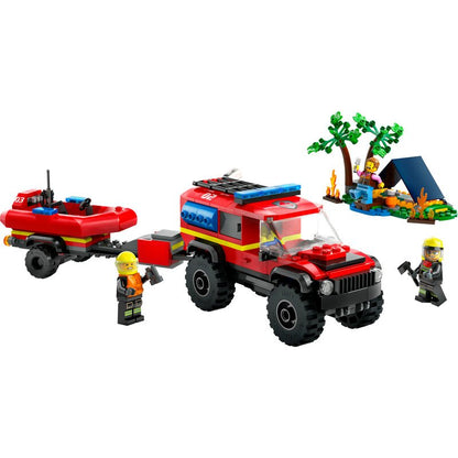 LEGO City Feuerwehrgeländewagen mit Rettungsboot