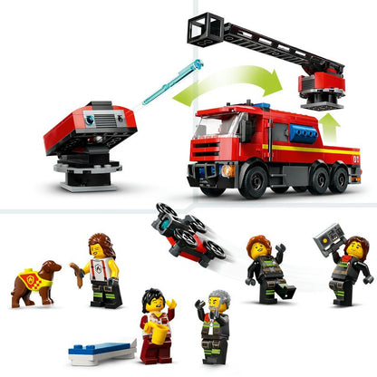 LEGO City Feuerwehrstation mit Drehleiterfahrzeug