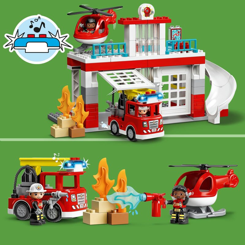 LEGO DUPLO Feuerwehrwache mit Hubschrauber