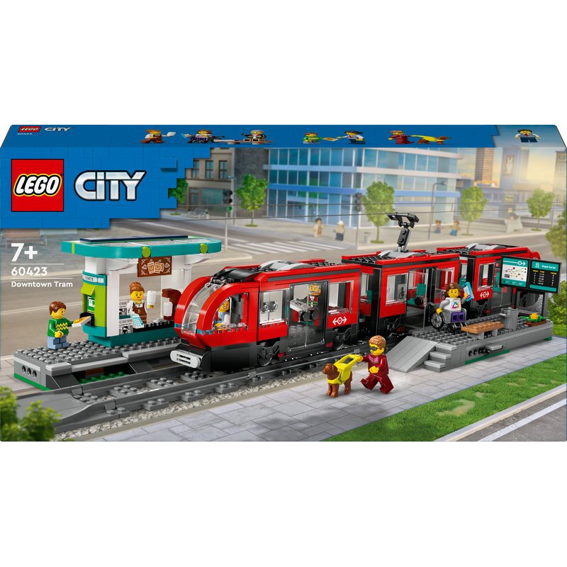 LEGO City Straßenbahn mit Haltestelle