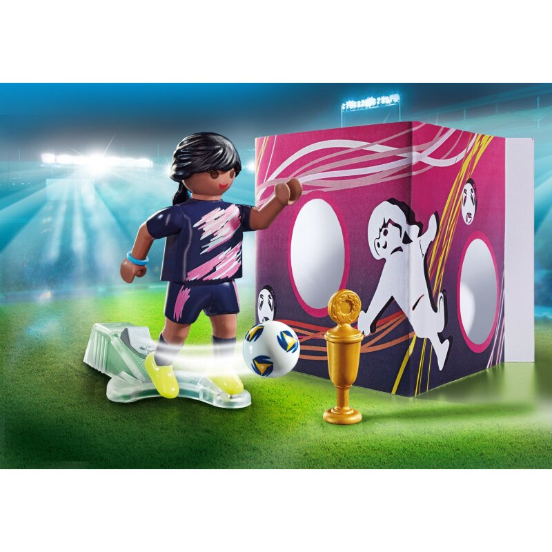 Playmobil Figuren Fußballerin mit Torwand