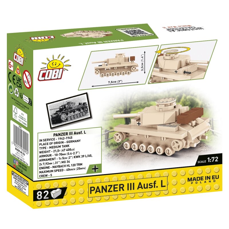 COBI Historical Collection WWII Panzer III Ausf.L.