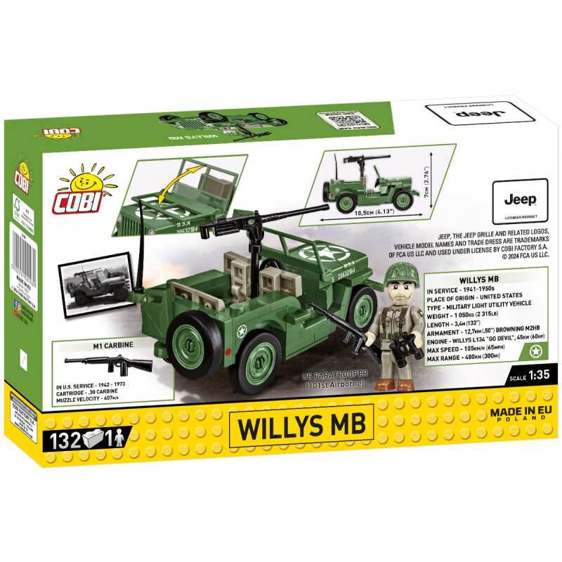 COBI Historical Collection WWll  Willys MB & M2 Gun