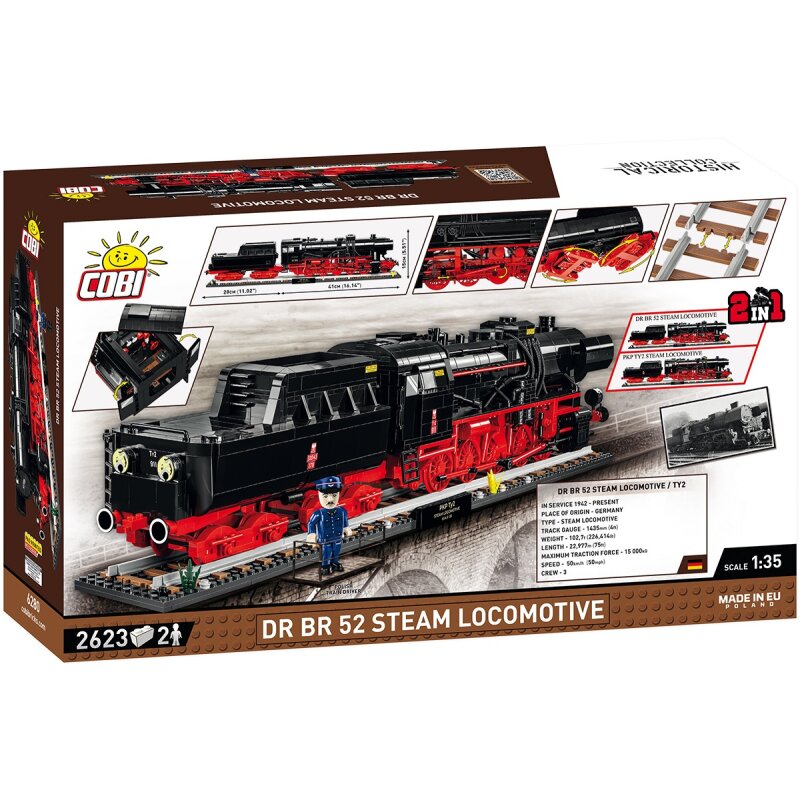 COBI Historical Collection DR BR 52 Steam Locomotive 2in1 - Executive Edition