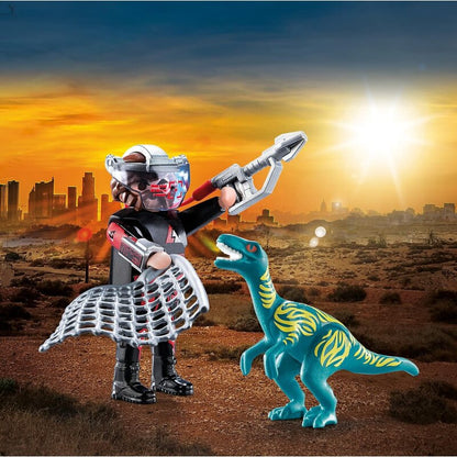 Playmobil Figuren DuoPack Jagd auf Velociraptor