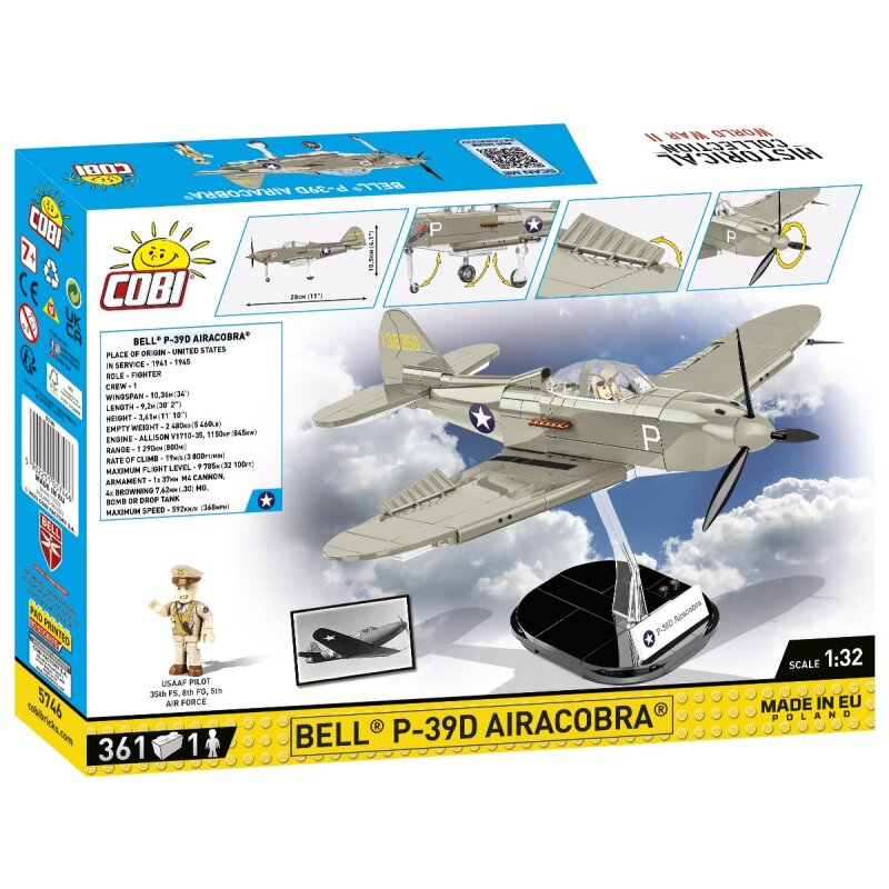 COBI Historical Collection WWII BELL P-39D Airacobra WHIT