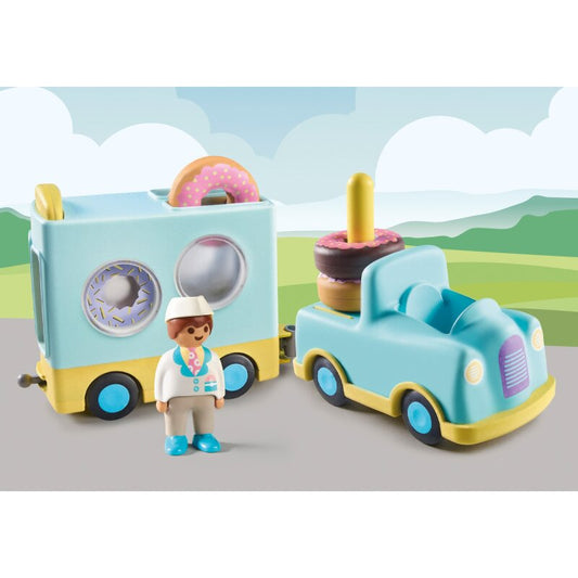 Playmobil 1.2.3: Verrückter Donut Truck mit Stapel- und Sortierfunktion