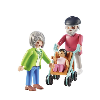 Playmobil Figuren Großeltern mit Baby