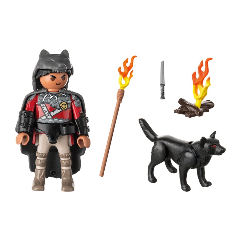 Playmobil Figuren Krieger mit Wolf