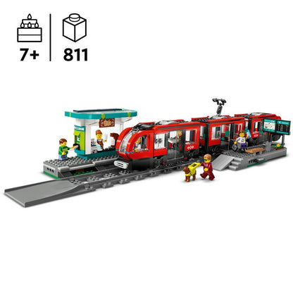 LEGO City Straßenbahn mit Haltestelle