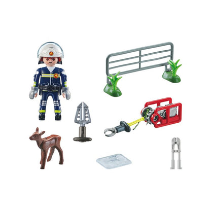 Playmobil Figuren Feuerwehr-Tierrettung