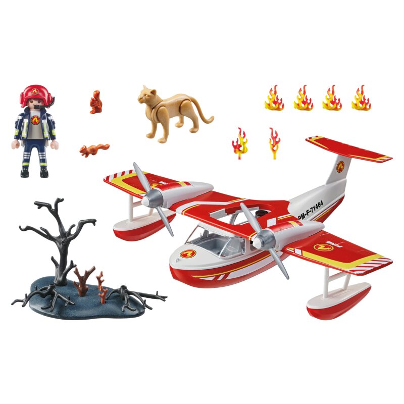 Playmobil Action Heroes Feuerwehrflugzeug mit Löschfunktion