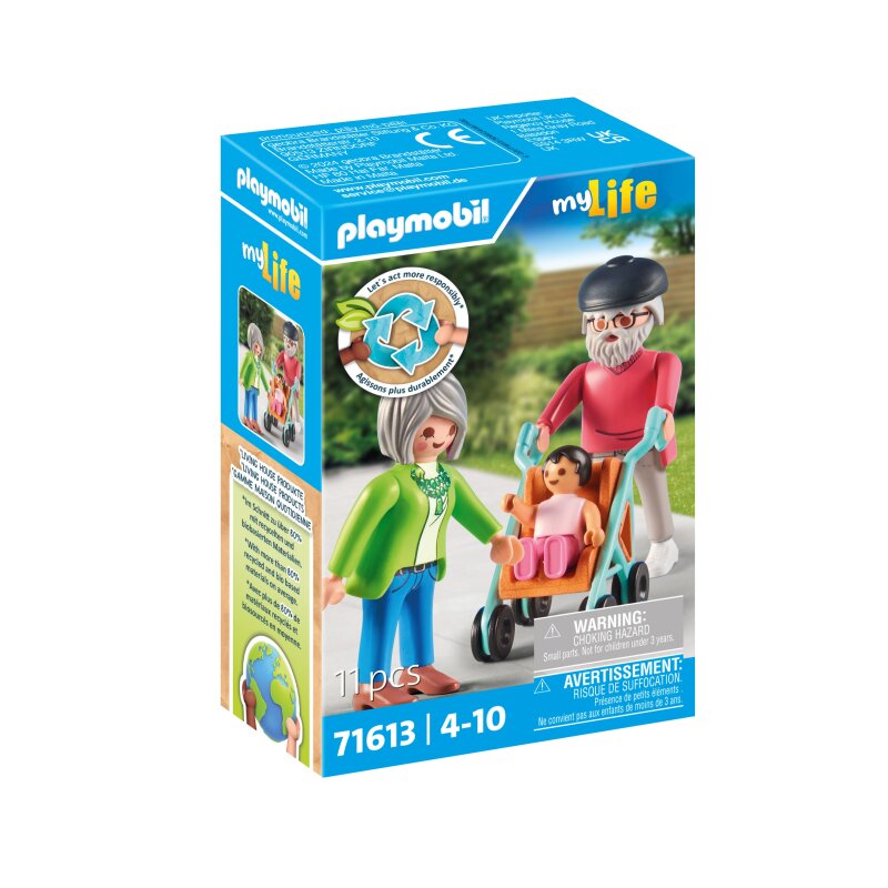 Playmobil Figuren Großeltern mit Baby