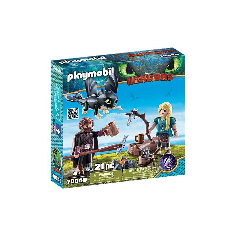 Playmobil Dragons Hicks und Astrid mit Babydrachen