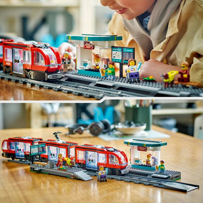 LEGO City Straßenbahn mit Haltestelle