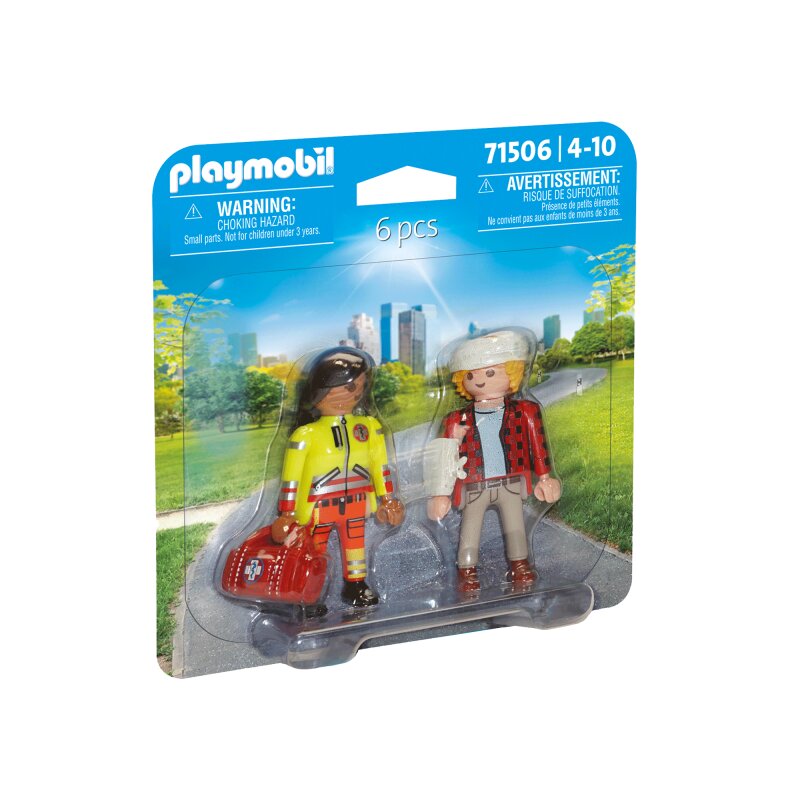 Playmobil Figuren DuoPack Sanitäterin mit Patient