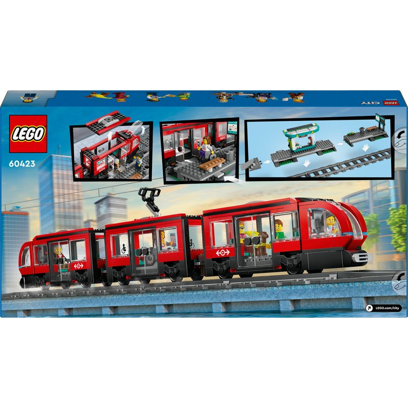 LEGO City Straßenbahn mit Haltestelle