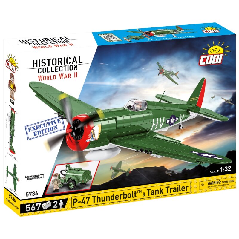 COBI Historical Collection WWII P-47 Thunderbolt & Tank Trailer - Executive Edition