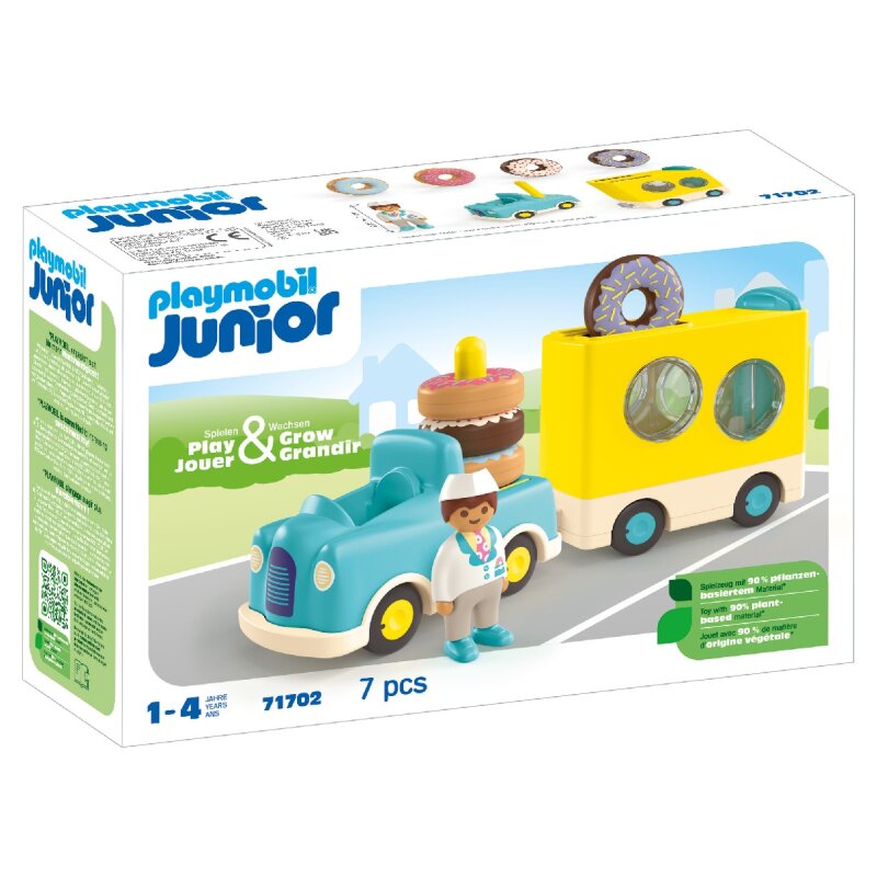 Playmobil 1.2.3: Verrückter Donut Truck mit Stapel- und Sortierfunktion