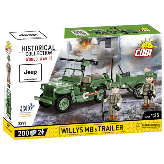 COBI Historical Collection WWll Willlys MB + Trailer