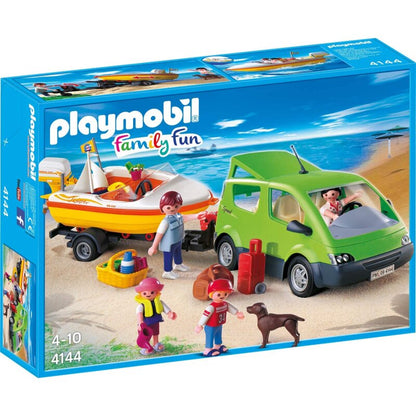 Playmobil Family& Fun Family van mit Bootsanhänger