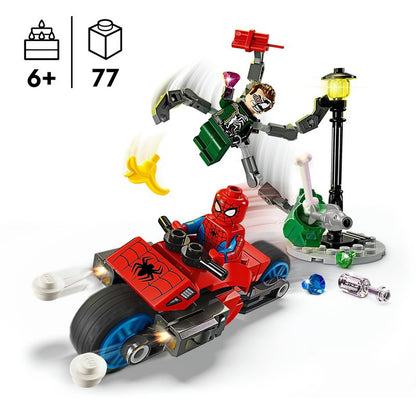 LEGO Marvel Motorrad-Verfolgungsjagd: Spider-Man vs. Doc Ock