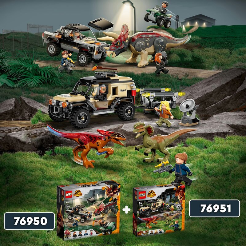 LEGO Jurassic World Pyroraptor & Dilophosaurus Transport