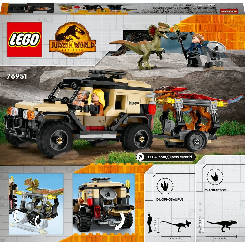 LEGO Jurassic World Pyroraptor & Dilophosaurus Transport