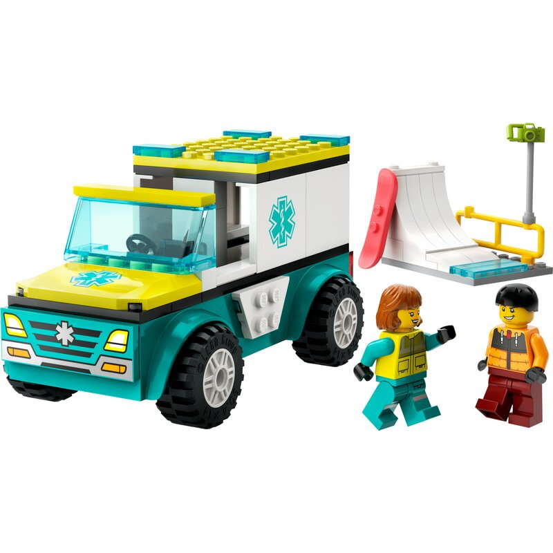 LEGO City Rettungswagen und Snowboarder