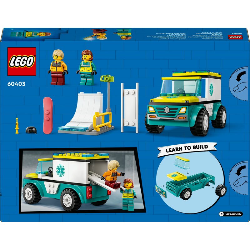 LEGO City Rettungswagen und Snowboarder