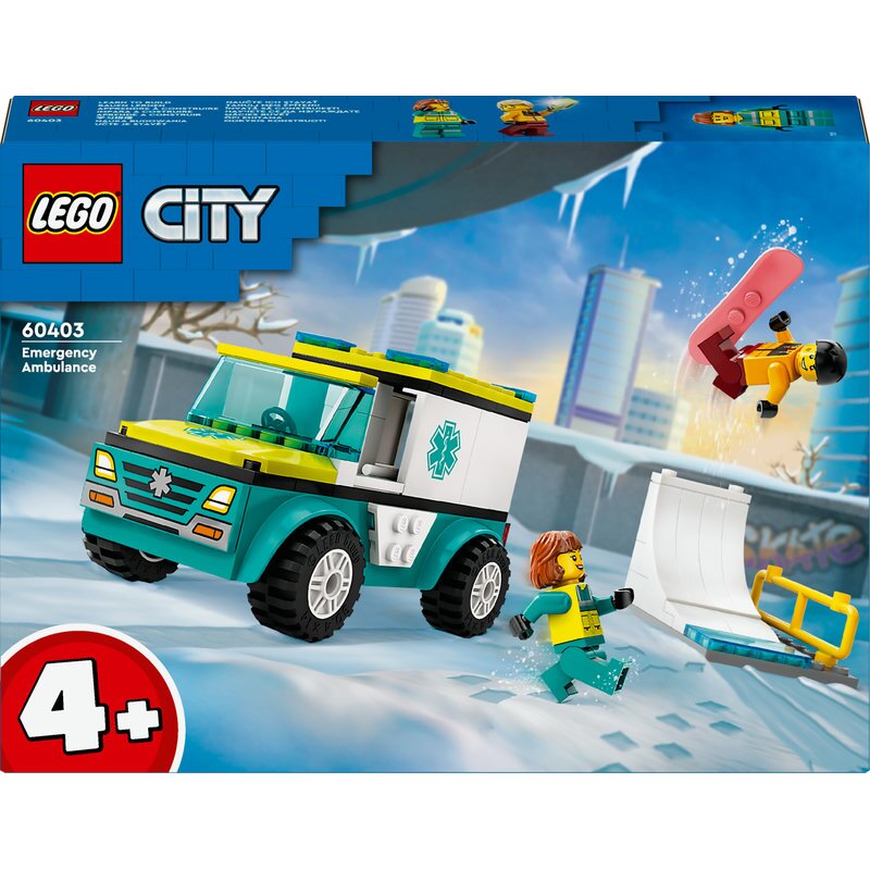 LEGO City Rettungswagen und Snowboarder