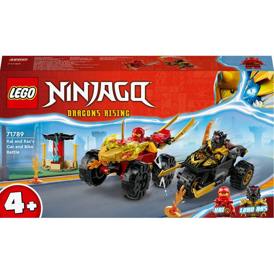 LEGO Ninjago Verfolgungsjagd mit Kais Flitzer und Ras Motorrad