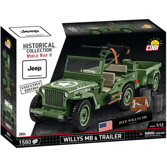 COBI Historical Collection WWll  Willys MB & Trailer - Executive Edition